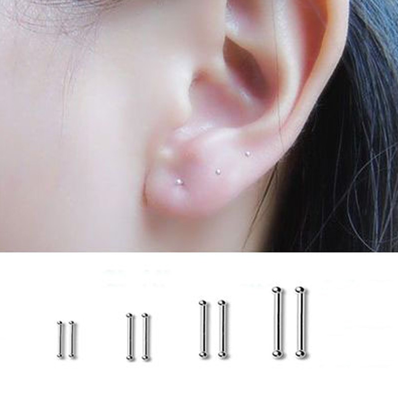 Mini boucles d'oreilles invisibles pour femmes, 2 pièces, clous de nez, épingles, Piercing, os, corps, bijoux