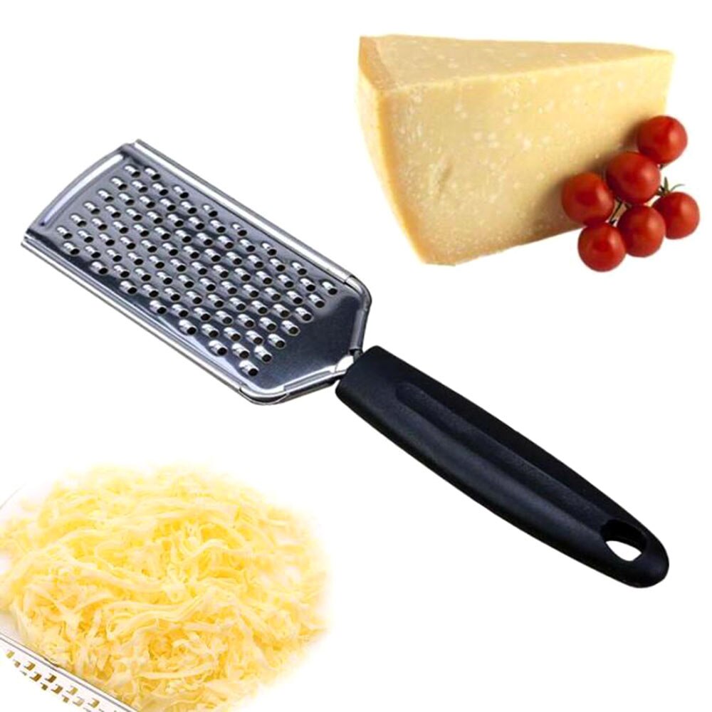 Stainless Steel Cheese Grater Kitchen Gadgets Chocolate GraterHand Operated Baking Tools With 2 Differnt Blades: silver