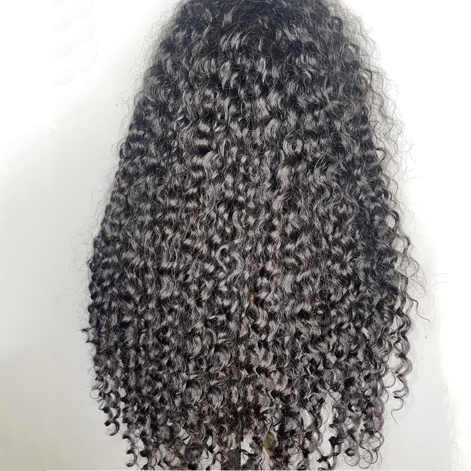 Soft 24Inch Long Kinky Curly Synthetic Lace Front Wig For Woman Babyhair Glueless Preplucked Heat Resistant Natural Hairline Wig