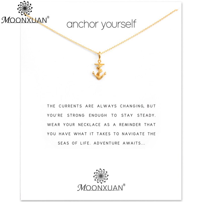 Dogeared Touw Anker Jezelf Choker Gold Verklaring Ketting Sieraden Ketting Vrouwen Collares Colar Kolye Collier Ketting Bijoux