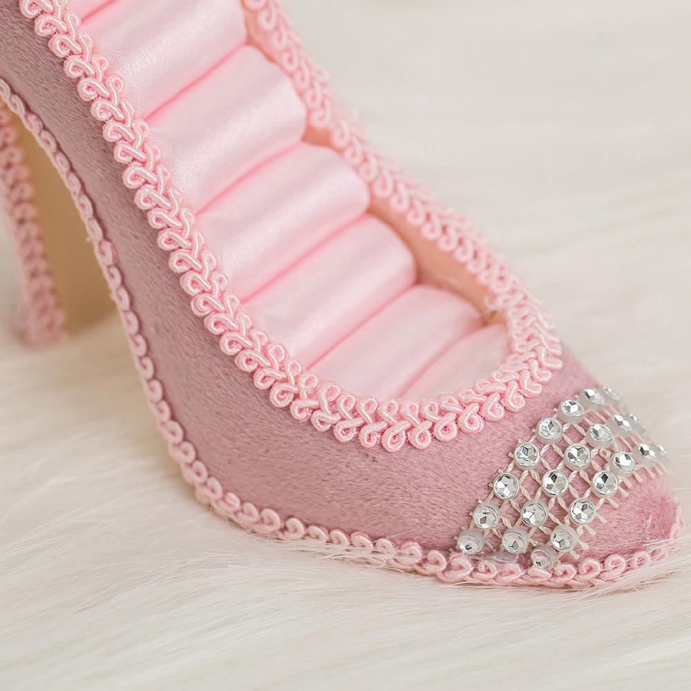 High Heel Shoe Ring Earring Holder Jewelry Display Stand Jewelry Organiser Rack Resin Material Decor Supplies