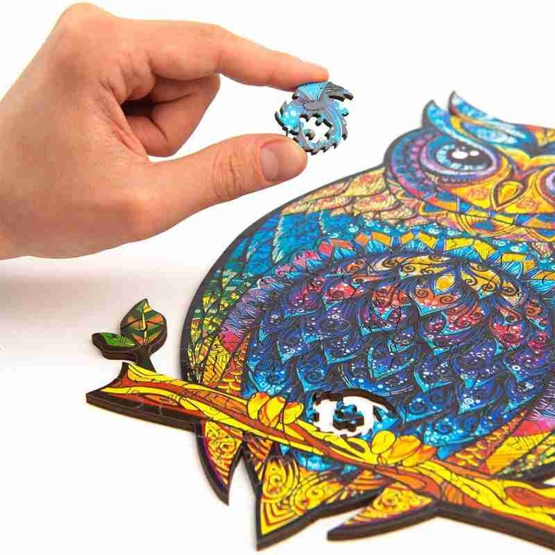 Adult Wooden Animal Puzzle DIY Size A3/4/5 Each Piece Is An Animal-Shaped Wooden Puzzle with A Wooden Box Birthday