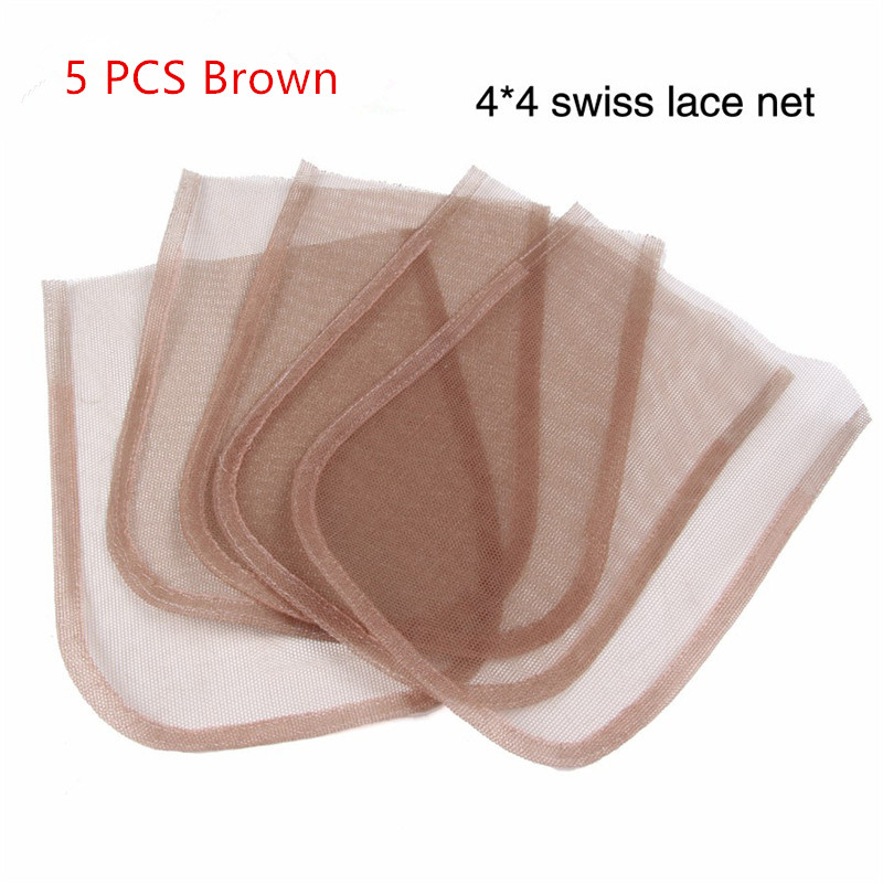 5 Pcs/Set Ventilating Needle For Making Lace Frontal Golden DIY Lace Wig Needles With Copper Handle: 4x4 Brown
