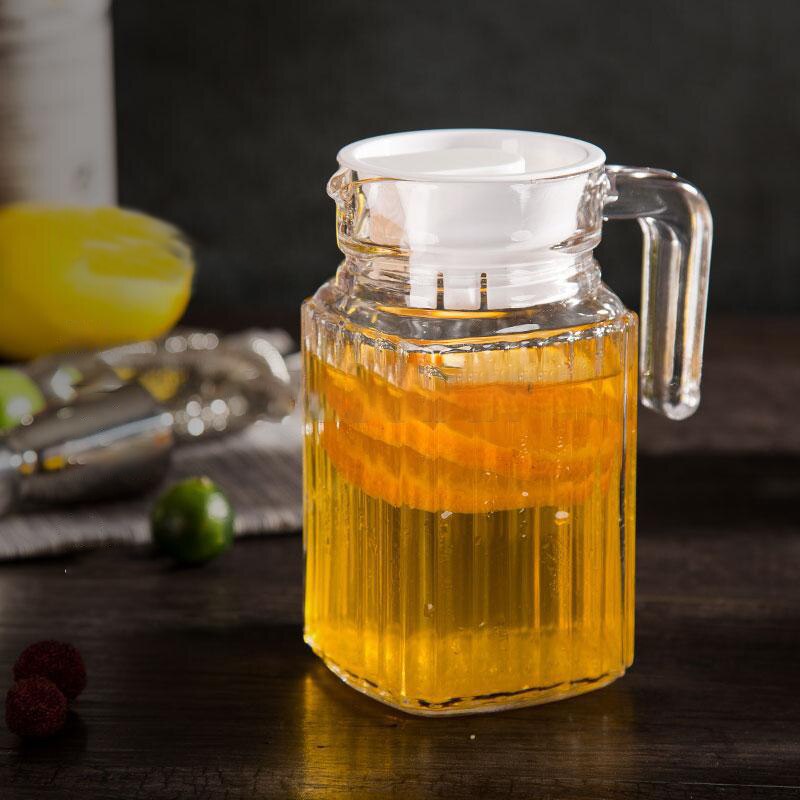 Pichet d'eau froide en plastique de grande capacité, pour jus de fruits, lait, Bar, bouteille de bière, vin, boisson, bouilloire Anti-chute: B-500ml