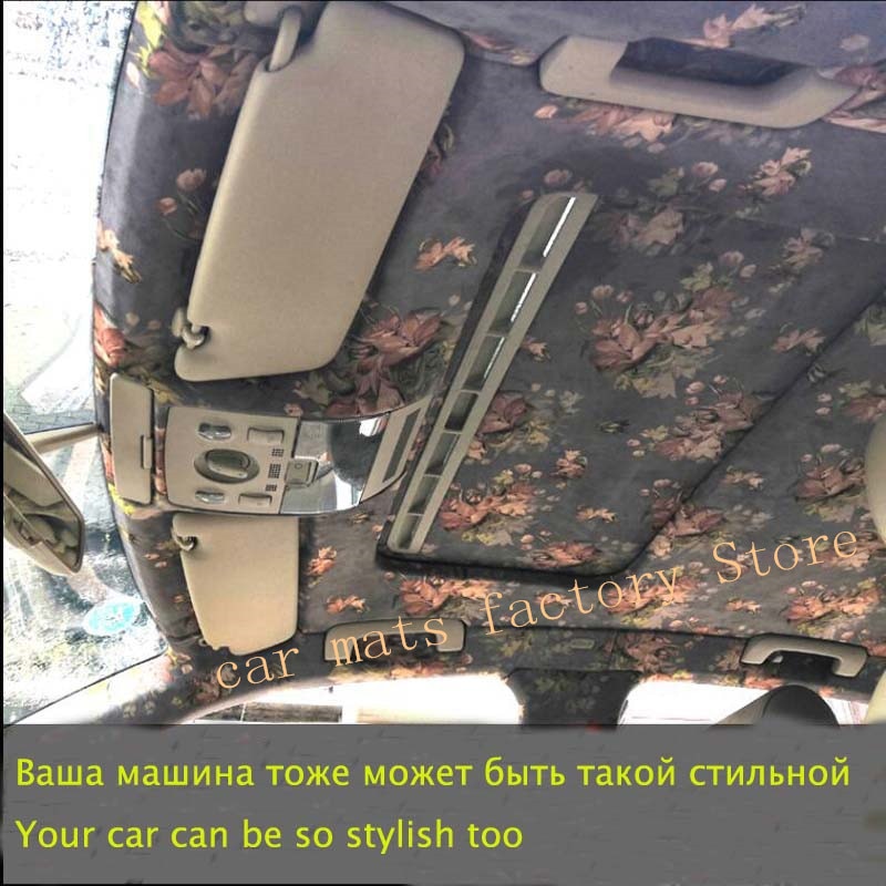 Auto Interieur Renovatie Kleurverandering Suede Gemodificeerde Plafond Onderhoud Mode Auto-interieur Kleur Veranderen Grondstoffen