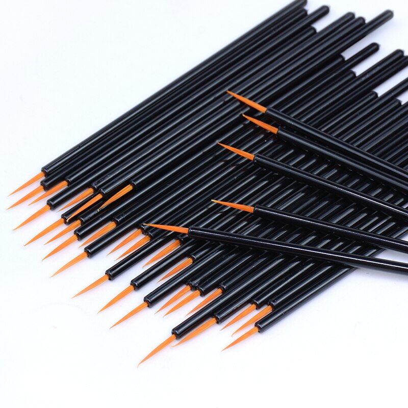Nyaste 50 st disponibel nagelkonst pensel liner målning penna manikyr borste nail art makeup verktyg penslar