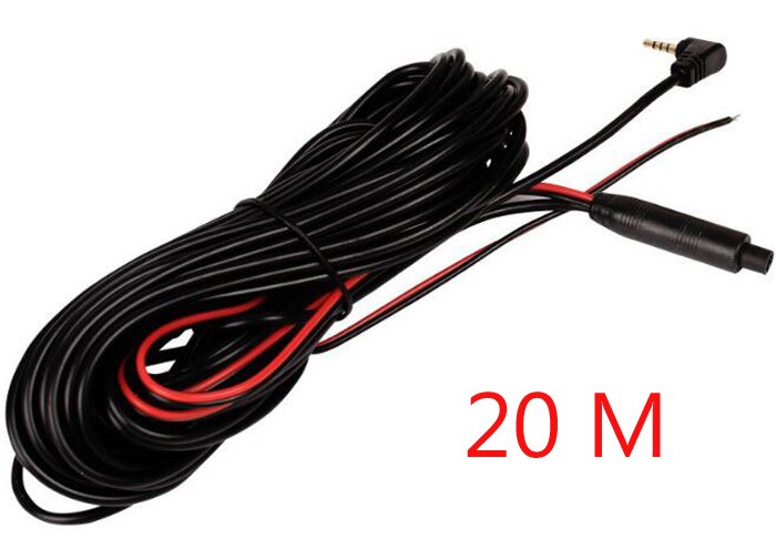 4Pin Car Reverse Rear View Parking Video Extension Cable DC 2.5MM Wire Rear View Camera Cable for BMW Automobiles: length 20meters