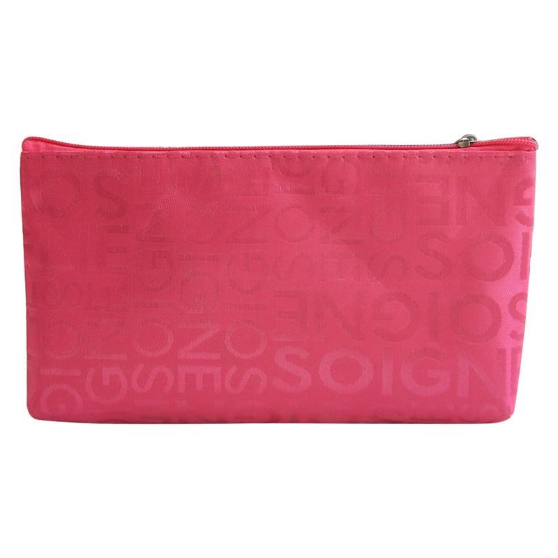 Neue Casual Make-Up Tasche Große Kapazität Brief Druck Tragbare Brief Drucken Zipper Kosmetik Tasche Kultur Beutel Für Reise: Rose Red