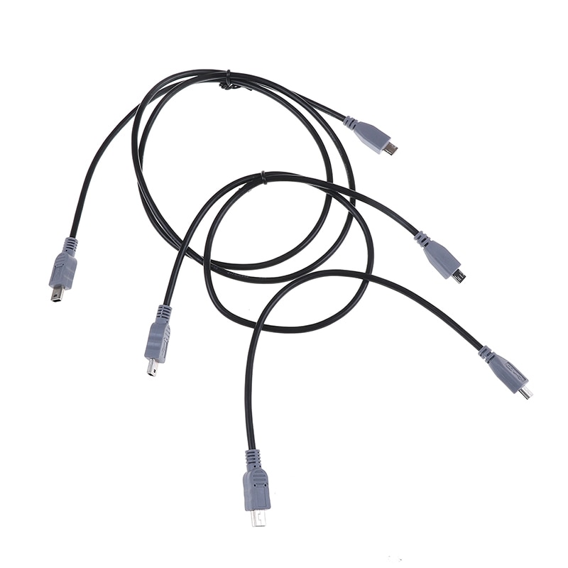 Micro USB Type B Male To Micro B Male 5 Pin Converter OTG Adapter Lead Data Cable 25/50/100cm