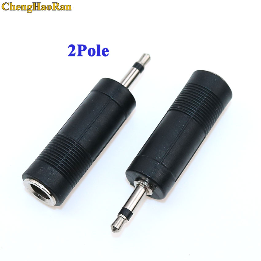 ChengHaoRan 2Stck Männlichen zu 6,5mm Weibliche 3,5 stecker zu 6,35 Jack Mono Stereo Lautsprecher Audio- Adapter konverter für telefon PC Notizbuch: Armee Grün
