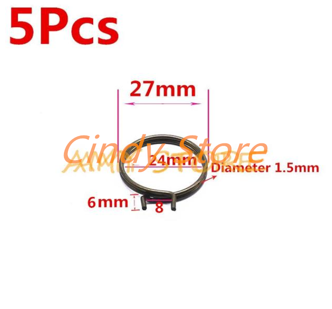 5Pcs Door Handle Springs Internal Door Lever Knob Latch Replacement Coil Torsion Spring for Repairing: Transparent