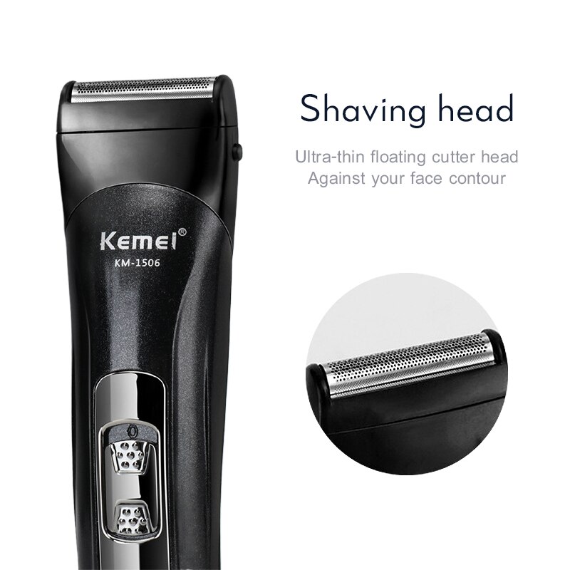 Kemei 3 in 1 trimmer til næsehår skægklipper barbermænd plæneklipper elektrisk haircut barbermaskine km -1506
