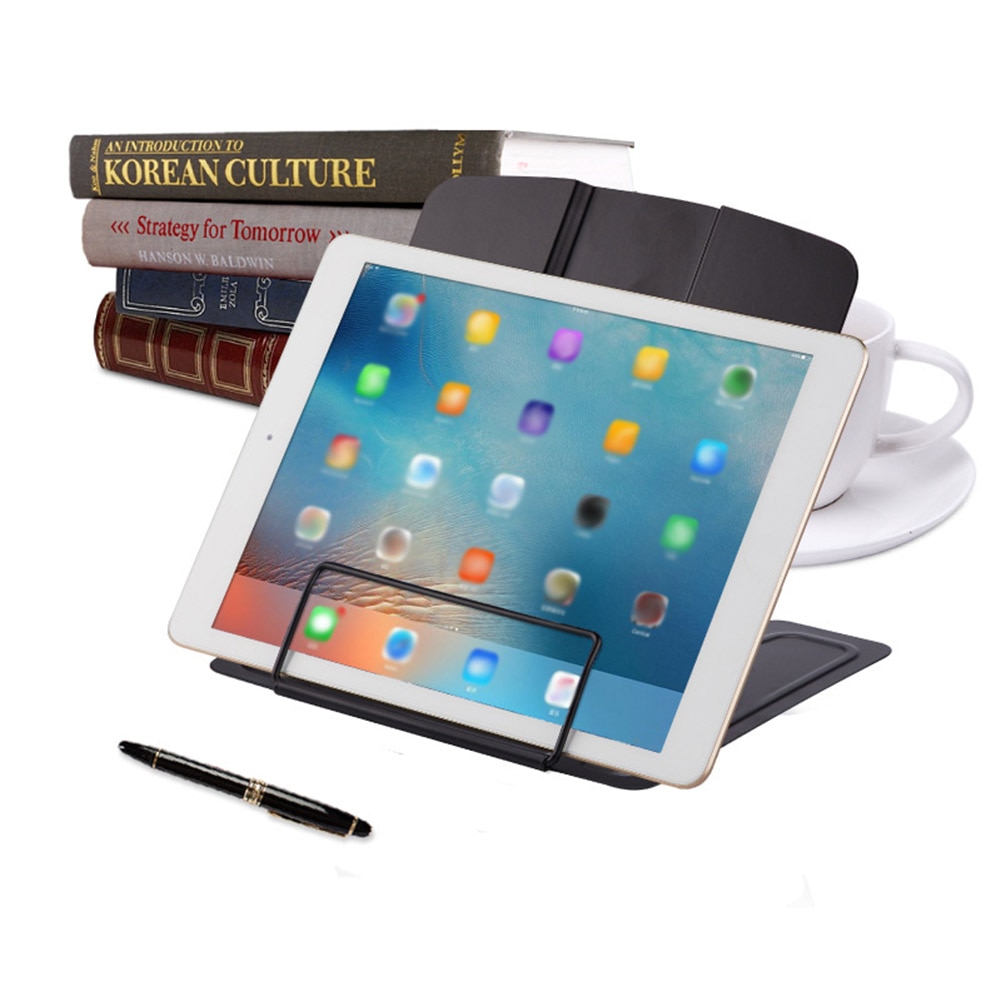 Portable Reading Book Stand Steel Plate Adjustable Reading Book Document Holder Durable Book Stand Display Stand School Supply