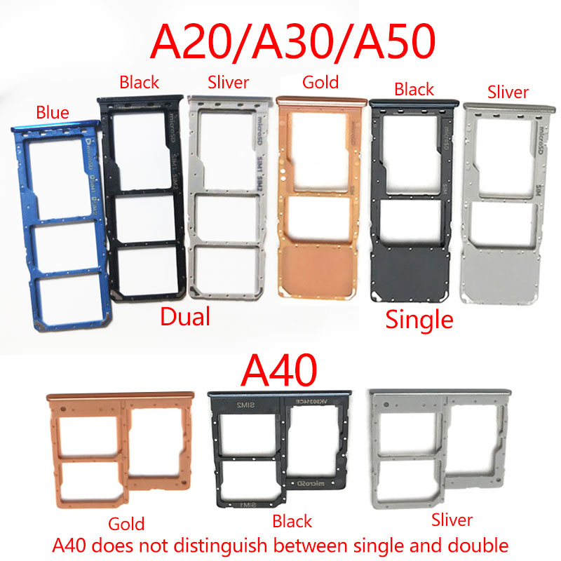 For Samsung Galaxy A30 A50 A40 A405F A305F A505F A305 A405 A505 Single Dual Sim Card slot tray Holder repair part Micro SD