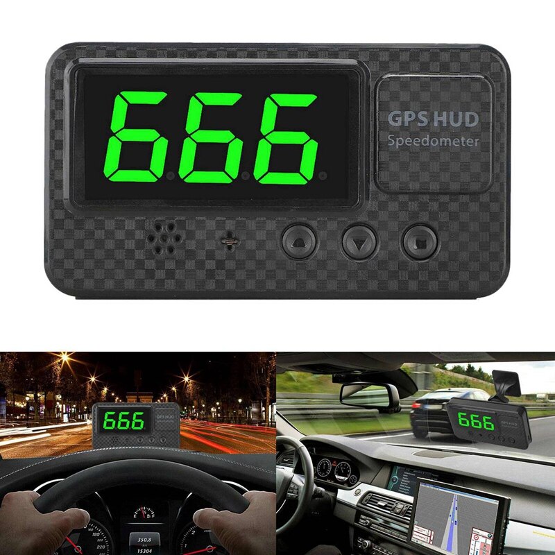 3 tommer bil digital gps speeeter head up display med hastighedsalarm træthedsalarm til køretøj lastbil motorcykel suv