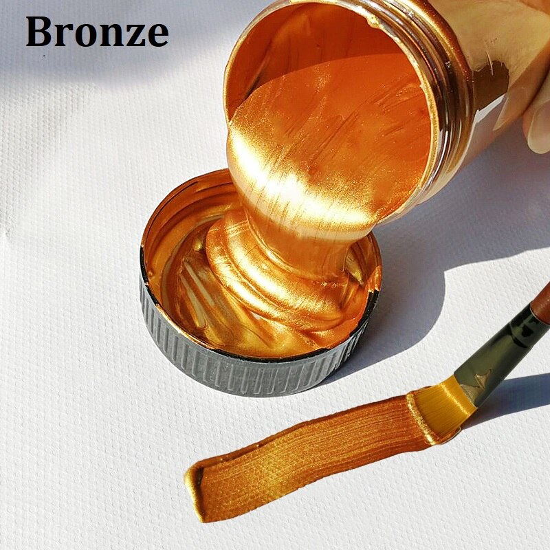 100ML Gold Paint Metallic acrylic paint,waterproof not faded for Statuary Coloring DIY hand painted graffiti Varnish Coating