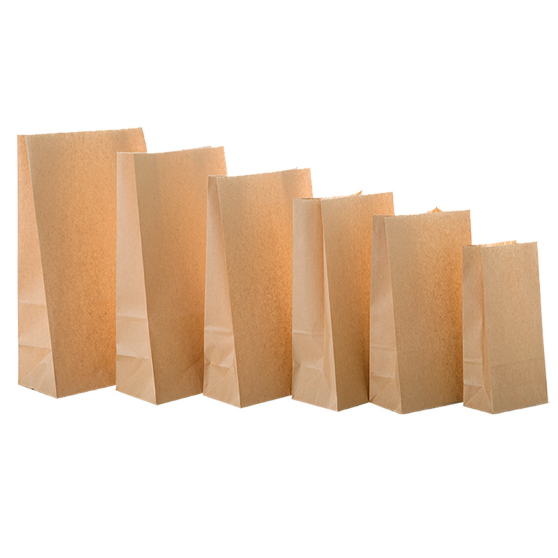 10Pcs kraft paper bags tea food small sandwich bread bags for party wedding supplies packaging snacks baking packaging