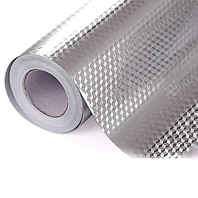 Kitchen Backsplash Sticker Kitchen Oil-Proof Sticker Wallpaper Kitchen Self-Adhesive Aluminum Foil Sticker Suitable: Default Title