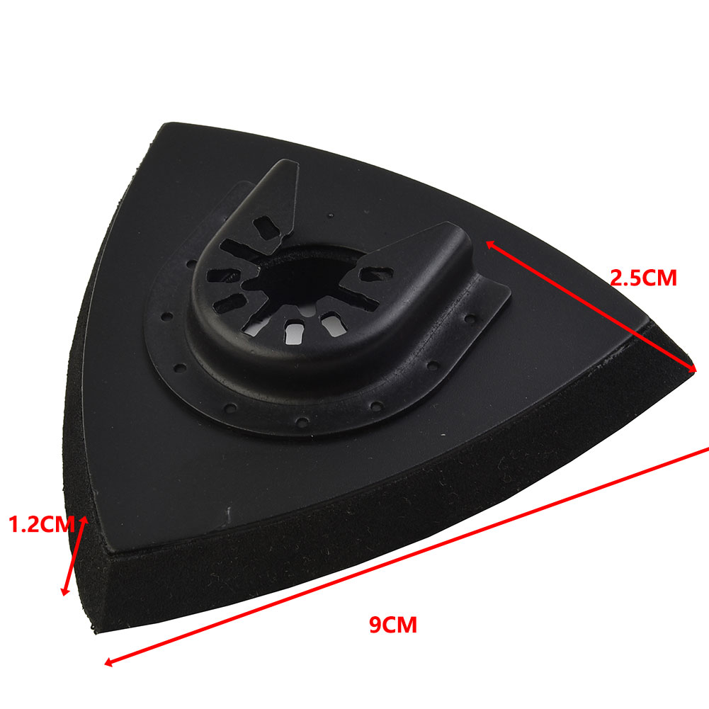 1pc triangulära slipplattor, 80/90/93mm multiverktygsblad, oscillerande verktygstillbehör för elverktyg och maskiner: Silver-