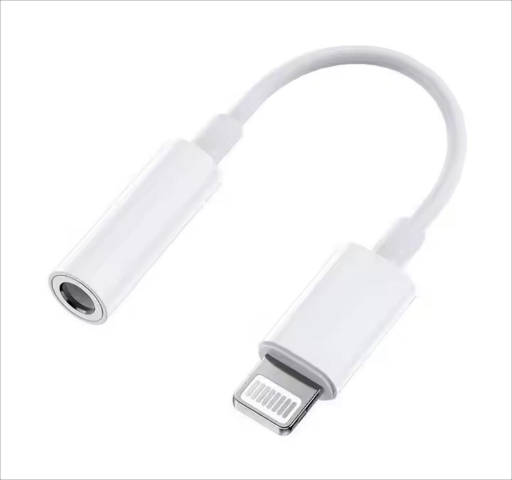 Dla IOS Adapter do 3,5 mm Jack AUX Kabel Do iPhone 14 13 12 11Pro Max Adapter męski na żeński Konwerter słuchawek Rozgałęźnik audio: WHITE