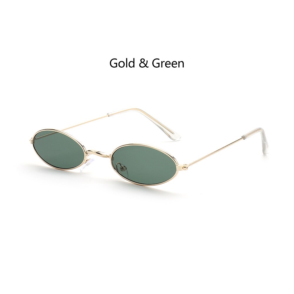 Firkantede solbriller firkantet stel trendystyle luksus mand/kvinder øje solbriller klassiske vintage  uv400 udendørs briller: Metal guld grøn