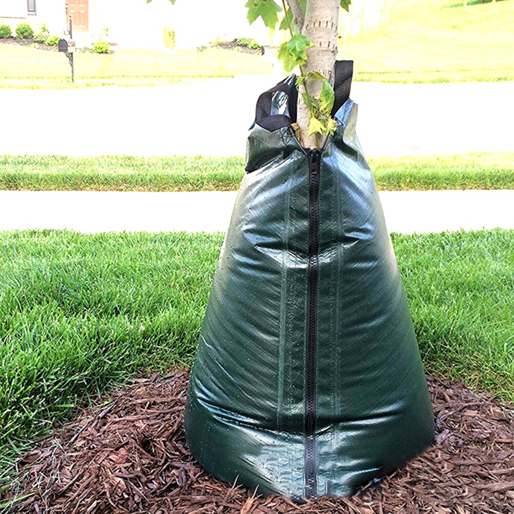 20 Gallon Portable Slow Release Tree Watering Bag Dripping Irrigation Pouch It can fill 20 gallons of water and it can maintain