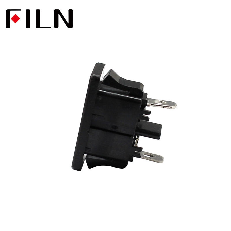 AC-14 AC 250V 2.5A Male 2 Pins Power Inlet Socket IEC320 C14 Socket Panel Embedded