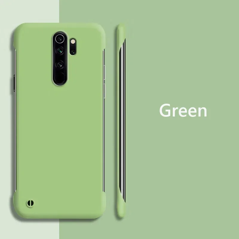 Frameless Slim Matte Hard PC Back Cover Case For Xiaomi Redmi Note 8 Pro Note8 Pro ShockProof Fundas Coque: Apricot