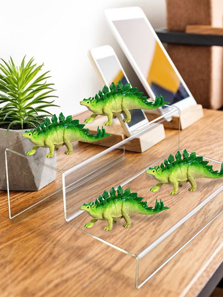 2/3 Stappen Ladder Display Stand Functie Acryl Riser Clear Duurzaam Schoenen Display Stand Plank Opvallende Verhoogde Laag