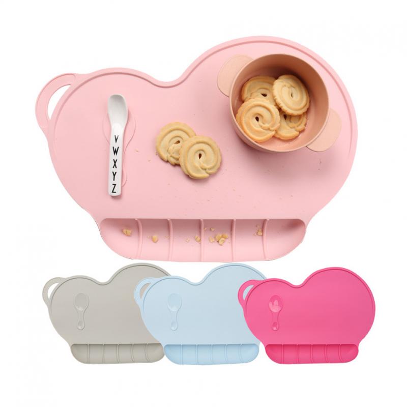 1 Pc Kids Silicone Placemat Dinnerware Table Mat Portable Food Mat Pad Waterproof Heat Insulation Easy Cleaning