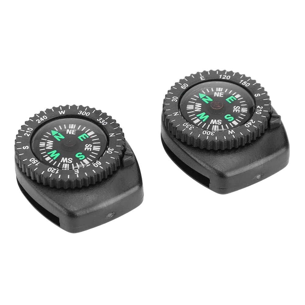 2 stks Draagbare Camping Horloge Kompas Horloge Band Slip Slide Navigatie Pols Kompas voor Camping Wandelen Varen