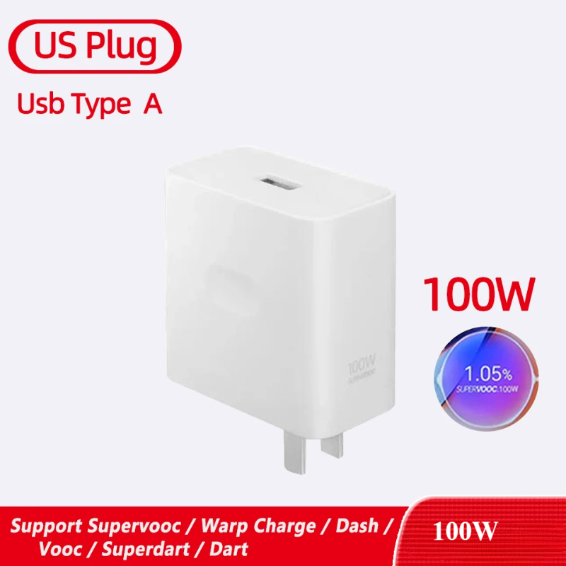 Chargeurs rapides SuperVOOC 100W pour OnePlus 13 12 11 10 Pro Nord CE4 CE3 Lite OPPO Realme avec câble USB Type C de 1M: CH