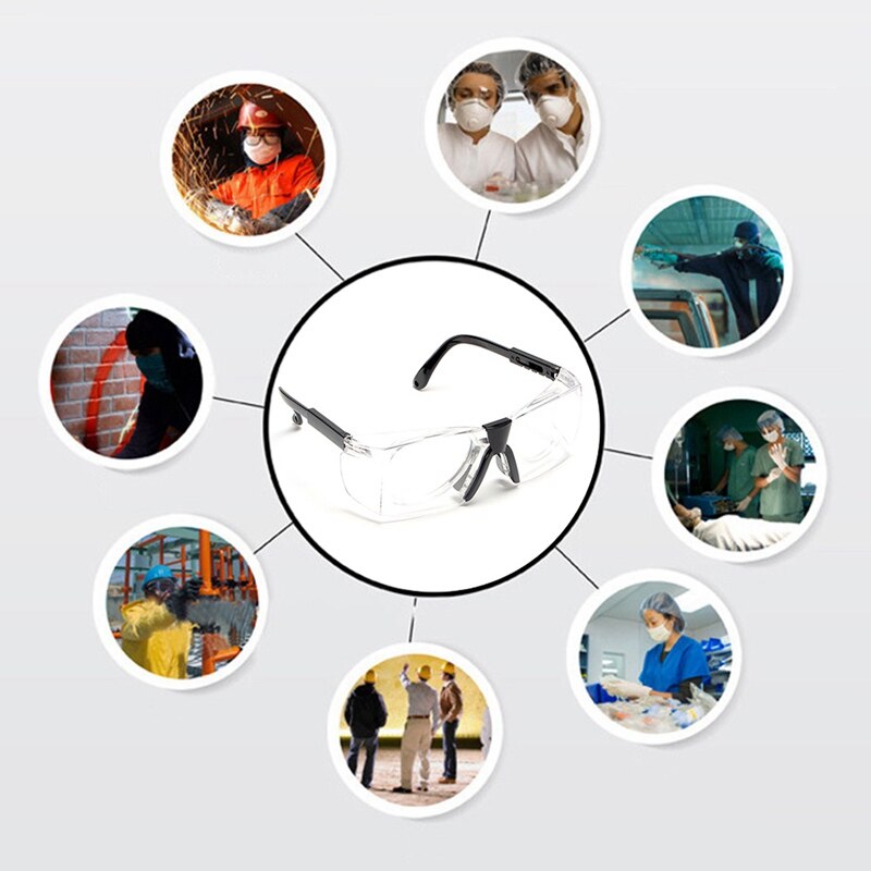 Work Safety Goggles Anti-Splash Wind Dust Proof Protective Glasses Optical Lens Frame For Research Cycling Eyes Protector