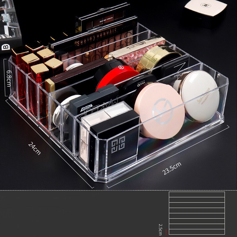 Acryl Draagbare Transparante Make-Up Organizer Opbergbox Make Up Organizer Cosmetische Organizer Make Opberglades Organizer: 4