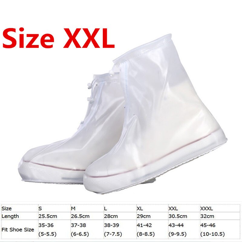 Bottes de pêche à talons hauts, cuissardes à talons hauts, imperméables, plates, semelle épaisse antidérapante: White-XXL