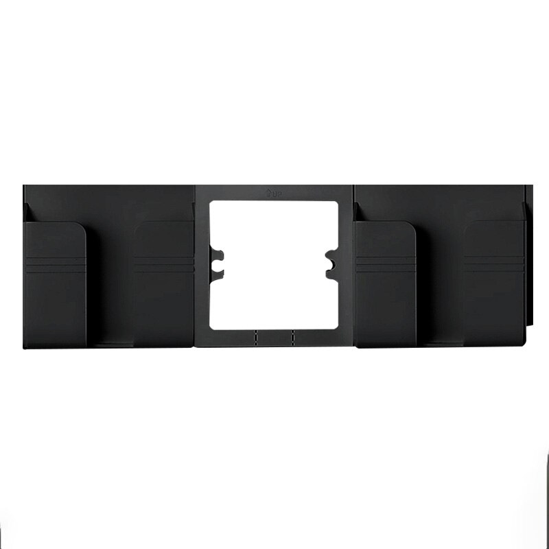 Dual USB Charging Port 16A Wall EU Russia Socket Power Outlet Glass Panel PC Panel Black Color