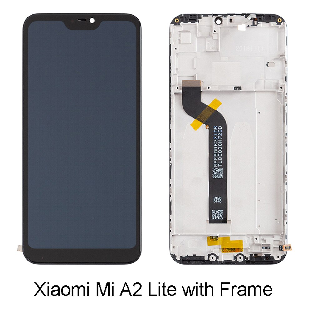 M1805D1SG Premium Lcd For Xiaomi Mi A2 Lite Display With Frame Touch Screen Replacement For Xiaomi Redmi 6 pro Display: Black With Frame