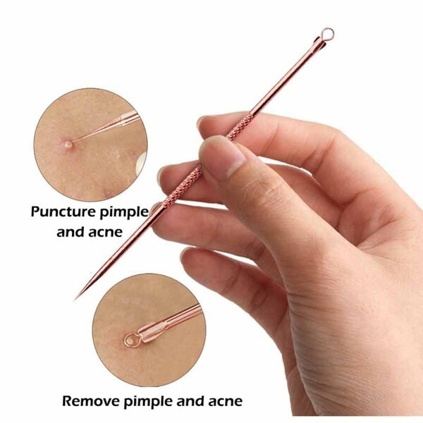 4Pcs/set Face Care Stainless Acne Needle Blackhead And Pimple Remover Comedone Acne Extractor Point Clean Black Head Remover