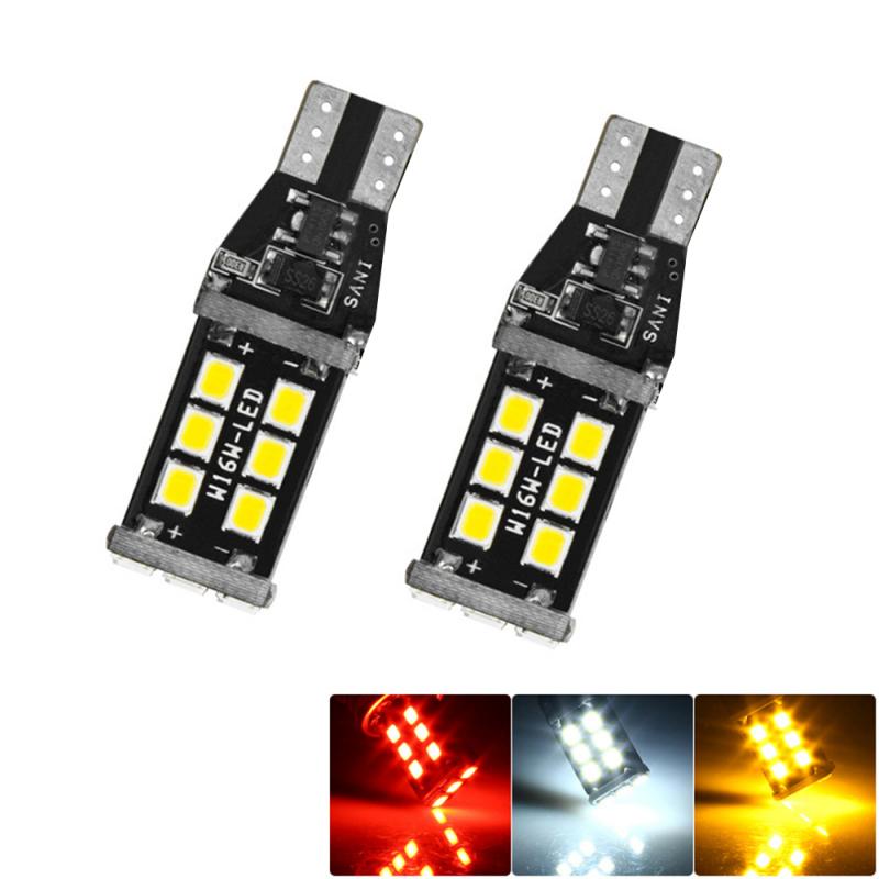 Signaal Lamp Cool Canbus 15SMD 2835 T15 W16W Auto Reverse Backup Richtingaanwijzer Led Lamp Auto Verlichting Accessoires