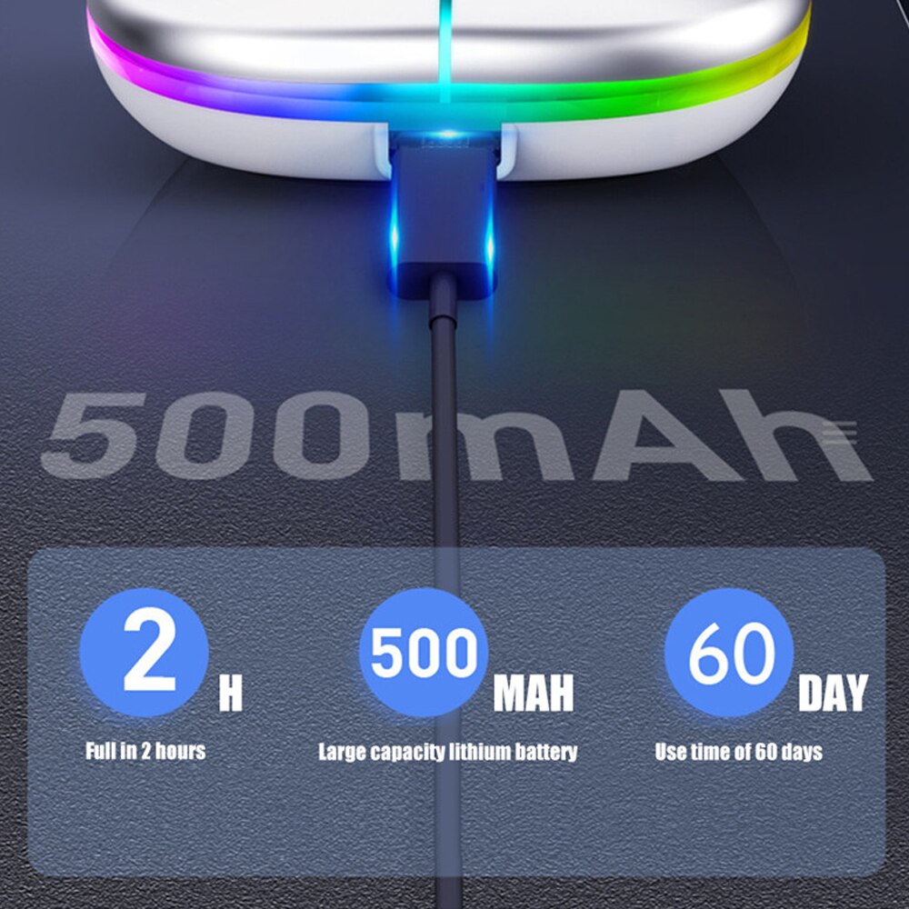 Wireless Mouse Bluetooth-Compatible Rechargeable Mouse Computer Silent Mause Ergonomic Mini Mouse USB Optical Mice For PC Laptop