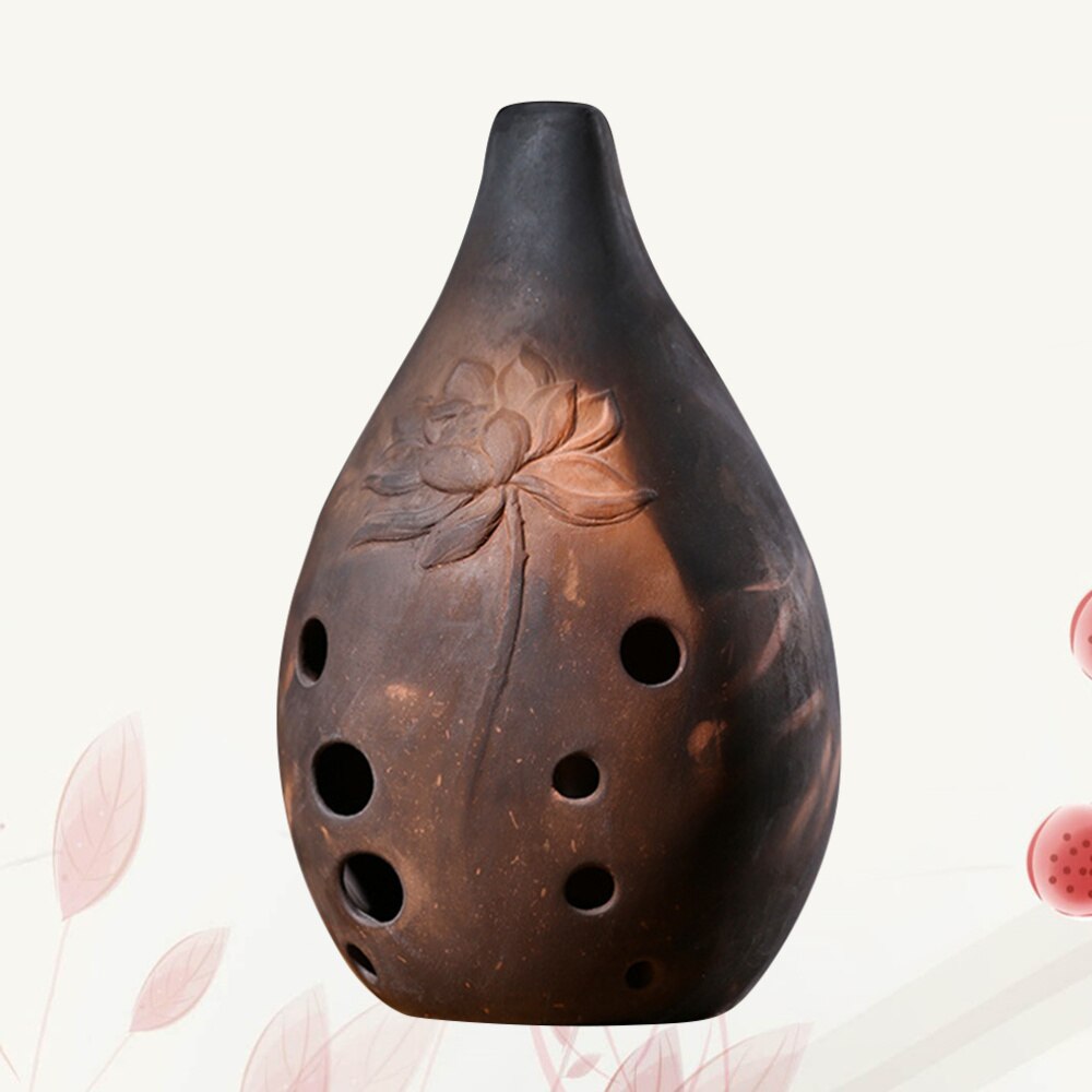 1PC Chinese Flute 10 Holes Xun Instrument Ceramic Ocarina Ancient Music Instrument for Beginners Artists Performers: Assorted Color 2