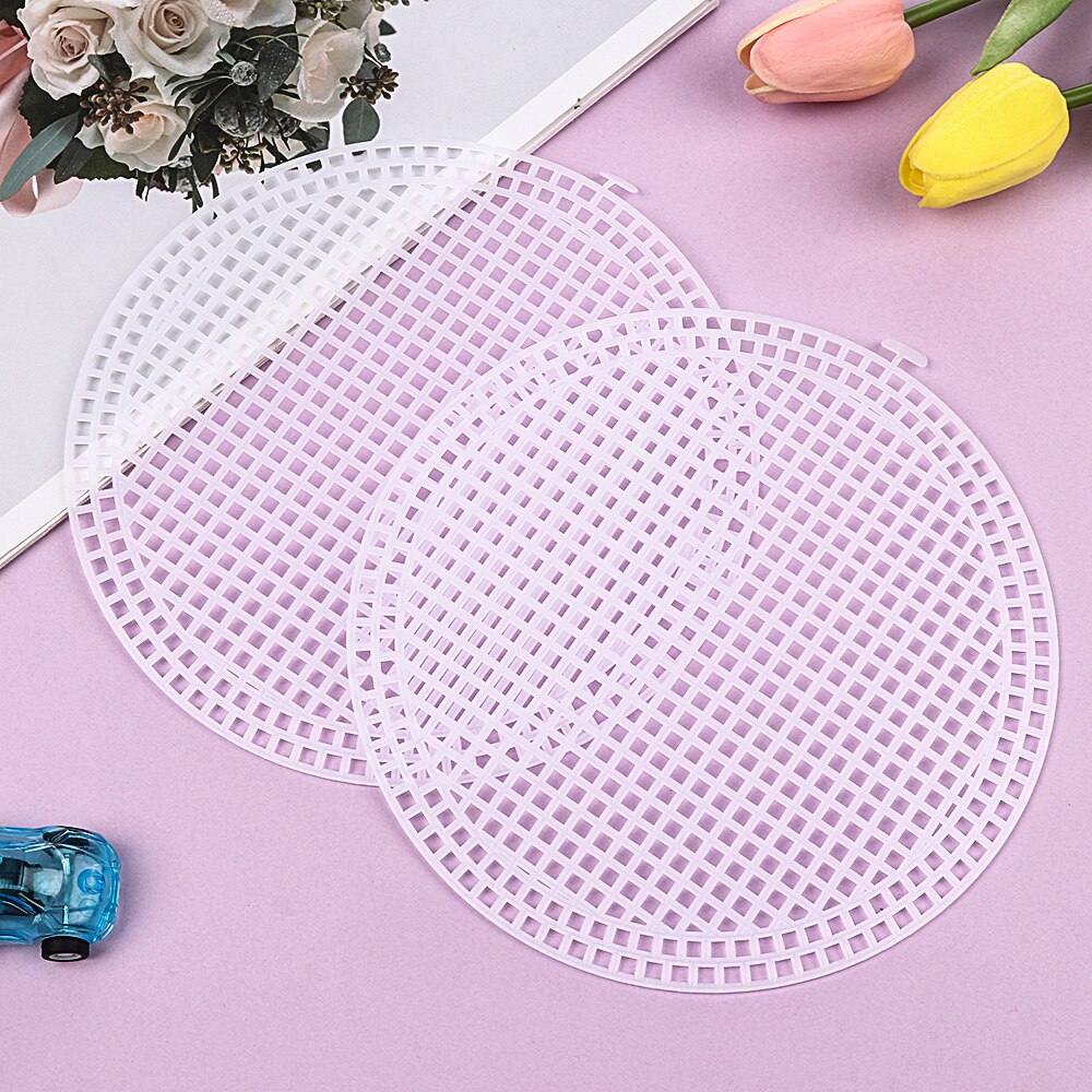 Tela de malla de plástico para hacer bolsas artesanales, tejido de Material, pestillo, bolsas de gancho, accesorios para manualidades