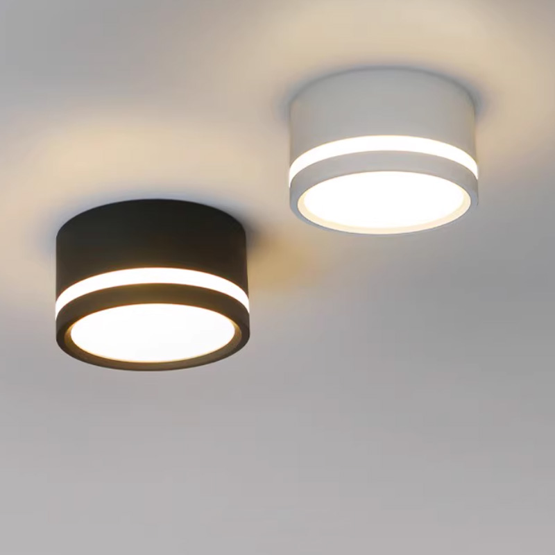 Påbygget led-downlight, sidemonteret, selvlysende loftslampe 5w 7w 9w 12w 15w , nordisk stil, dæmpbar led-downlight spotlight