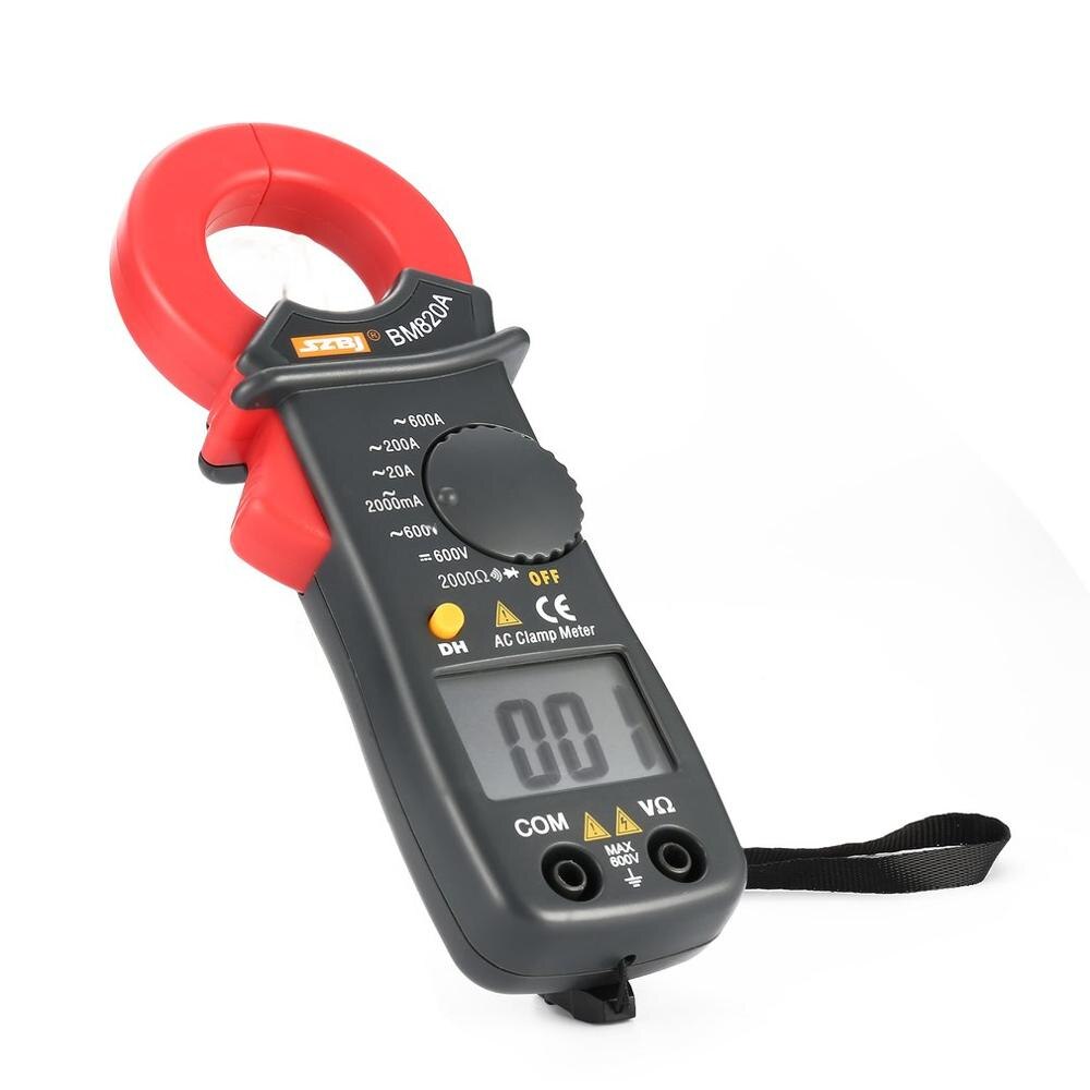 SZBJ BM820A Digital DC/AC Clamp Meter Multimeter Volt Amp Ohm Diode Tester Handheld Mini Ammeter Tester