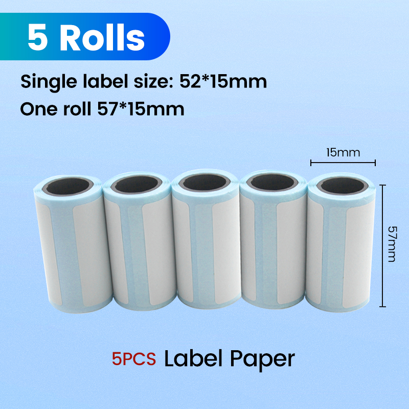 Mini-Druckerpapier, Thermopapier, Etikettenaufkleber, farbiges selbstklebendes Papier für drahtlosen Bluetooth-Foto-Tintenloser Drucker: Rot