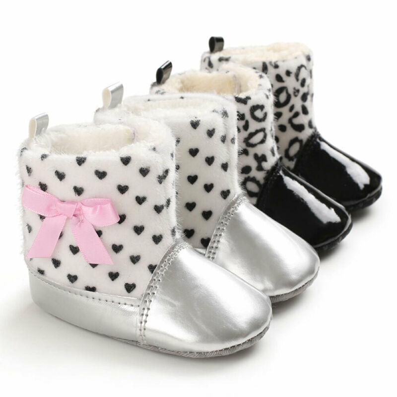 Brand Baby Meisje Jongen Snowboots Winter Laarsjes Baby Peuter Pasgeboren Wieg Schoenen Katoen Winter Warme Zachte Boog