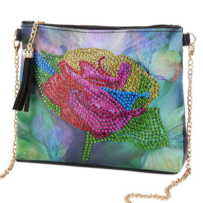 Diy diamant schilderij portemonnee schoudertas hand-diamant materiaal kit