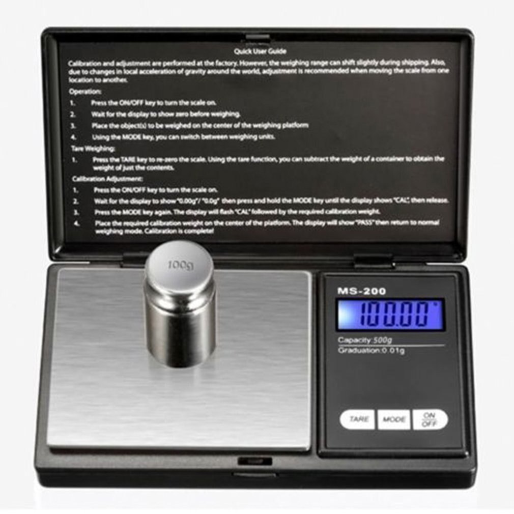 500g Digital Pocket Jewelry Scale 0.01 Mini Precision Electronic Balance Weight Gold Gram Coin Weighing Scales LCD