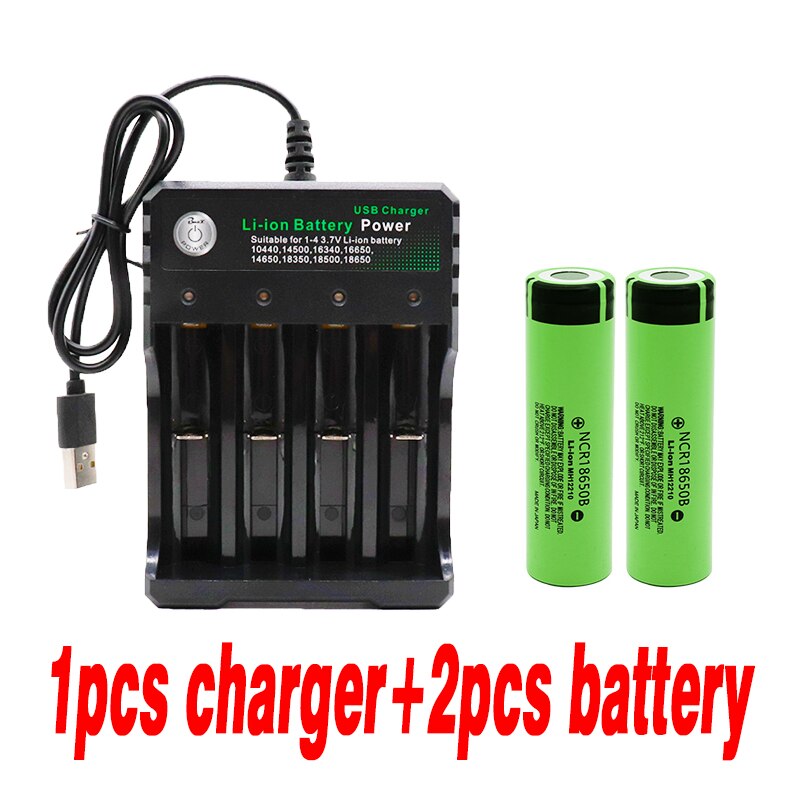 Original 18650 Rechargeable Batteries NCR18650B 3.7v 3400mah 18650 Lithium Replacement Battery for Flashlight batteries charger