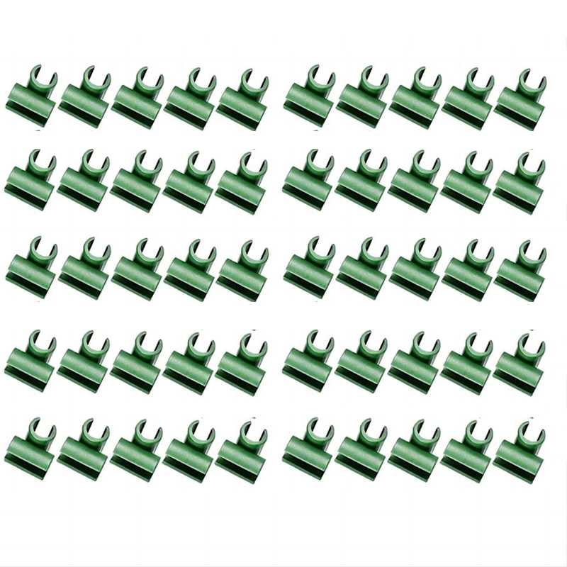 10 PCS Universal Plastic Clips Plant Support Fixed Connector Pillars Gardening 11mm Fixed Bracket Climbing Pergola Connector: Beige